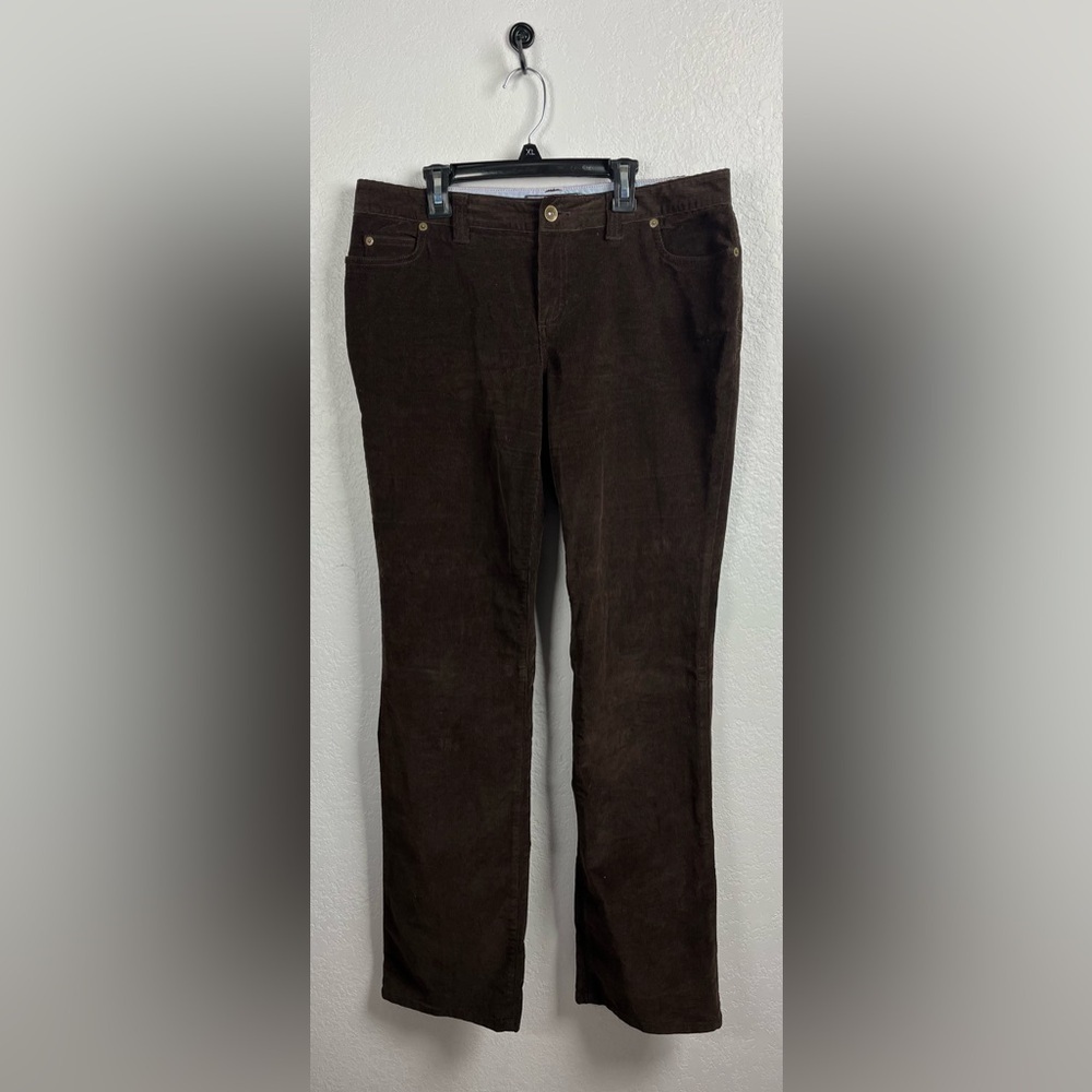 Vineyard Vines Womens 10 Corduroy Pants Chocolates Brown Straight Leg Mid Rise